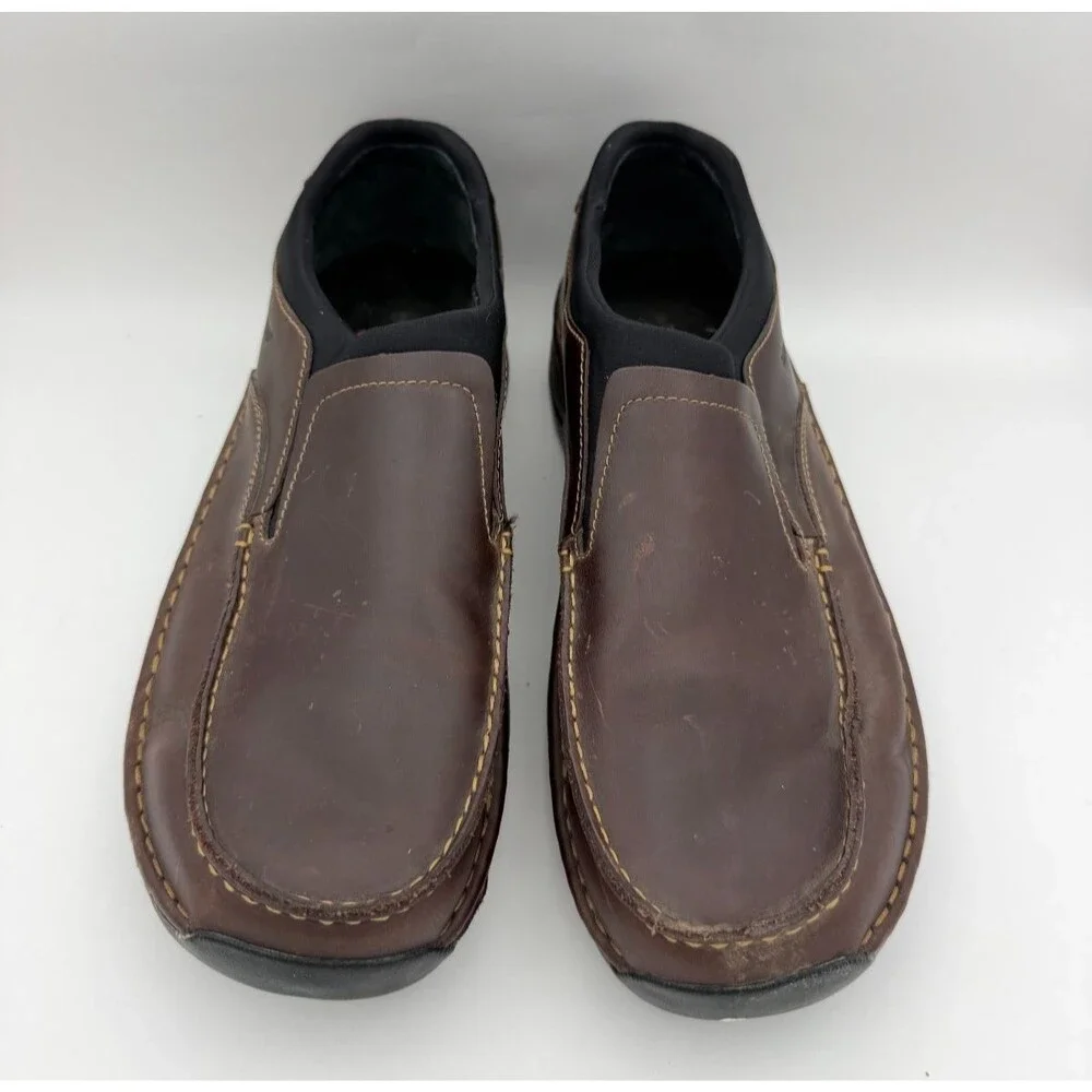 Red Wing Shoes Slip On Shoes Men's 11 E2 Brown Leather Slip Oil Resistant 4054